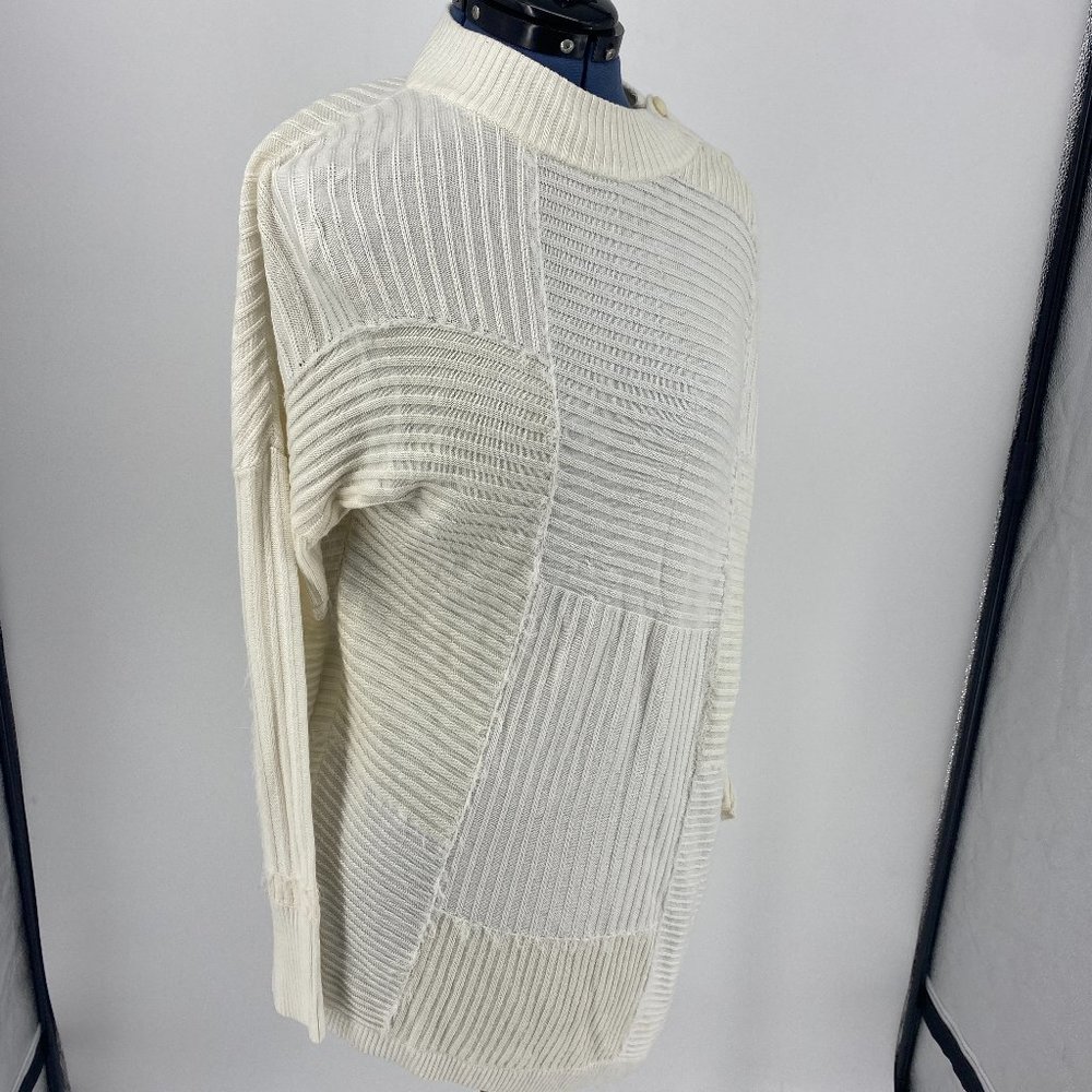 St. John | Size S. Asymmetrical Off White Sweater